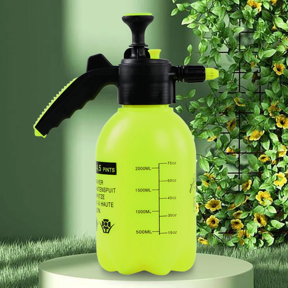 2L Garden Sprayer Bottle Hydraulic Pressure Watering Manual Fogger Adjustable Nozzle Explosion-proof for Agricultural Irrigation