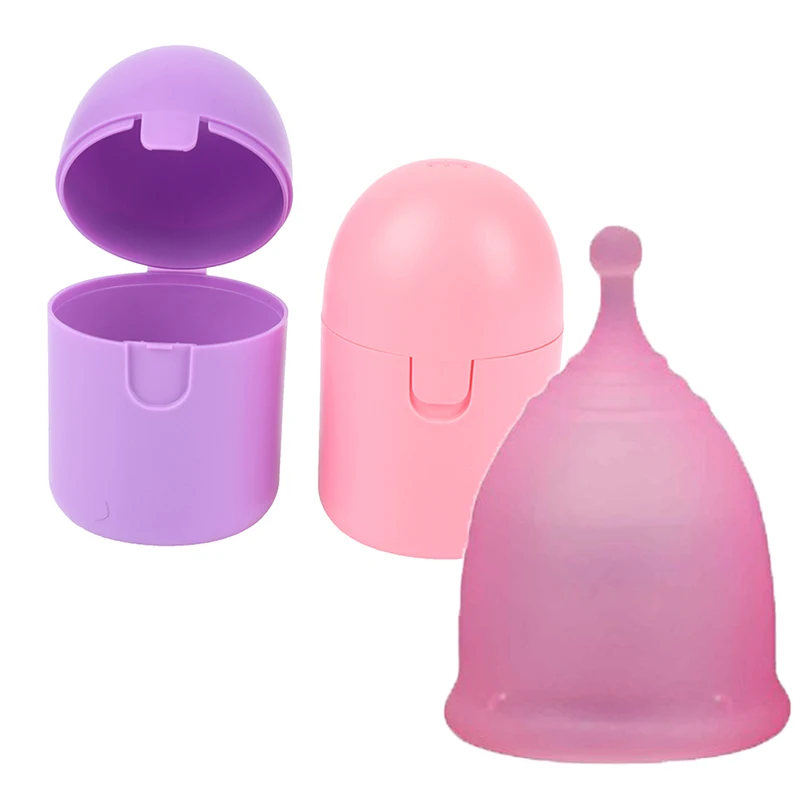 Portable Menstrual Cup Medical Silicone Leak-proof Lady Women Menstrual Period Cup With Storage Case Feminine Hygiene Product