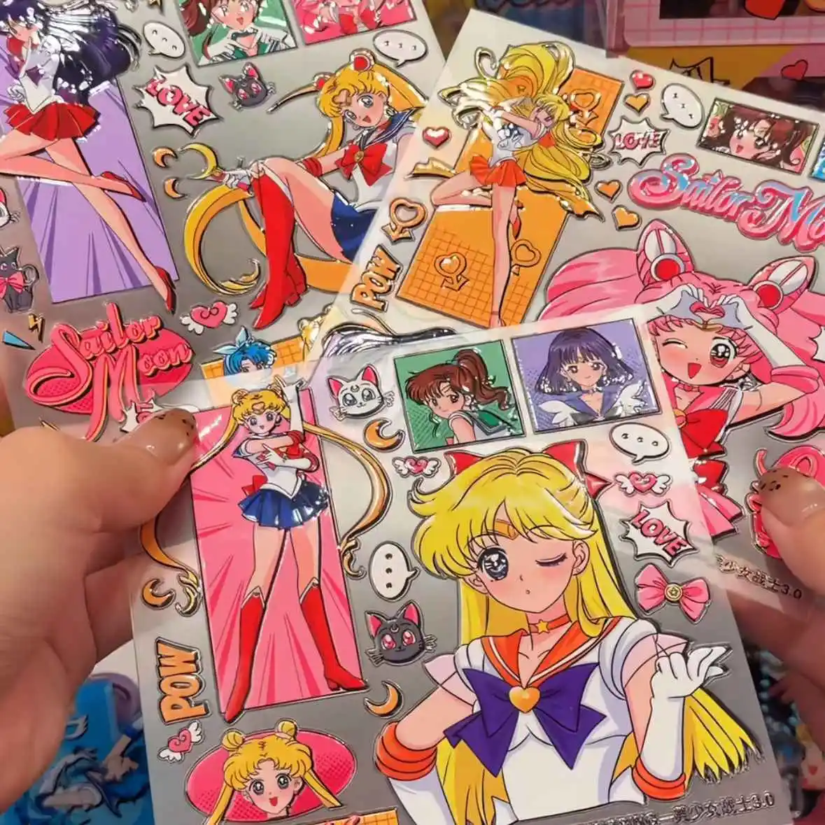 Sailor Moon jelly 3D 5D planner decoration stickers DIY journal camera tablet waterproof stickers, gift for friends - view 5