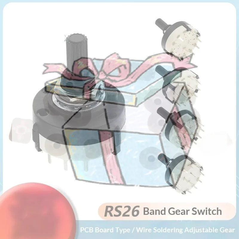 【CCA】RS26 Selector de Canal Giratorio de 1/2/3/4 Posiciones, 3/4/6/12 Bandas Seleccionables, Interruptor Giratorio de Una Sola Plataforma, Selector de Banda