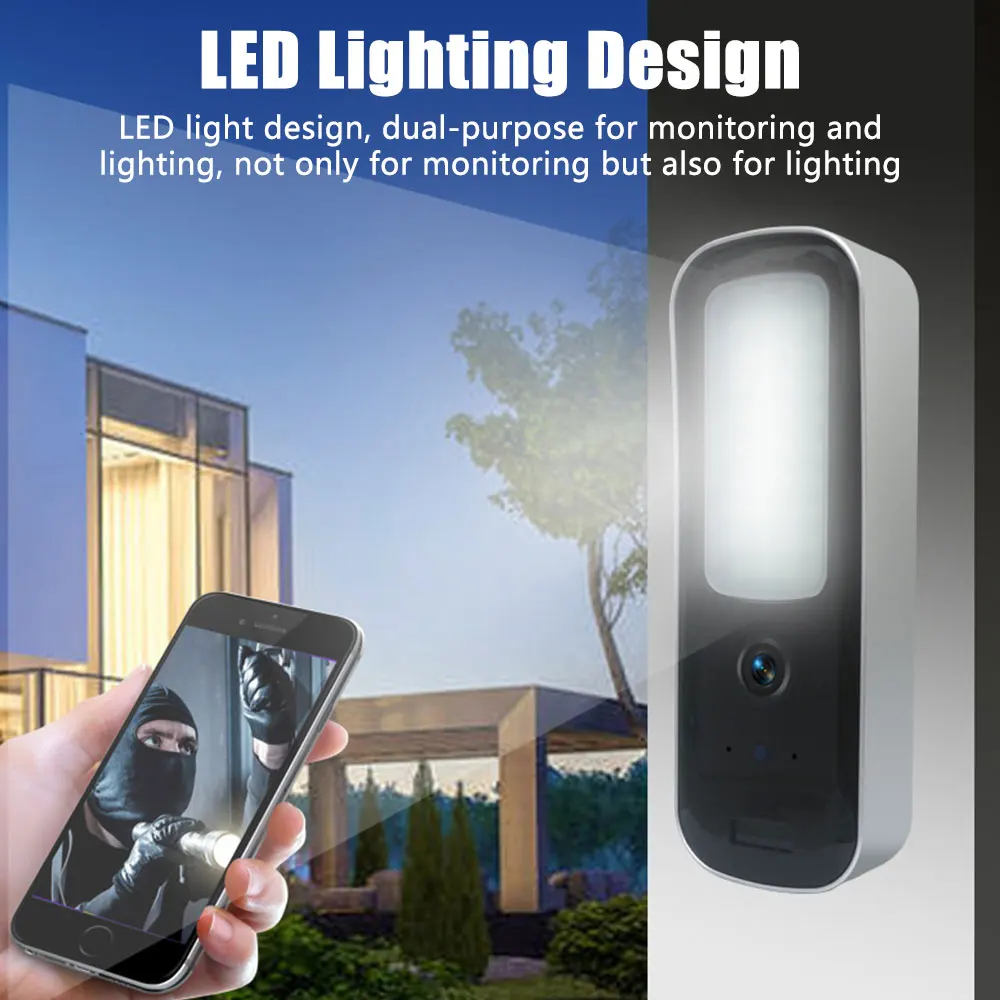 Supporting TUYA human body sensing wall lamp 1080P high-definition wifi lighting with camera preventing Thieves