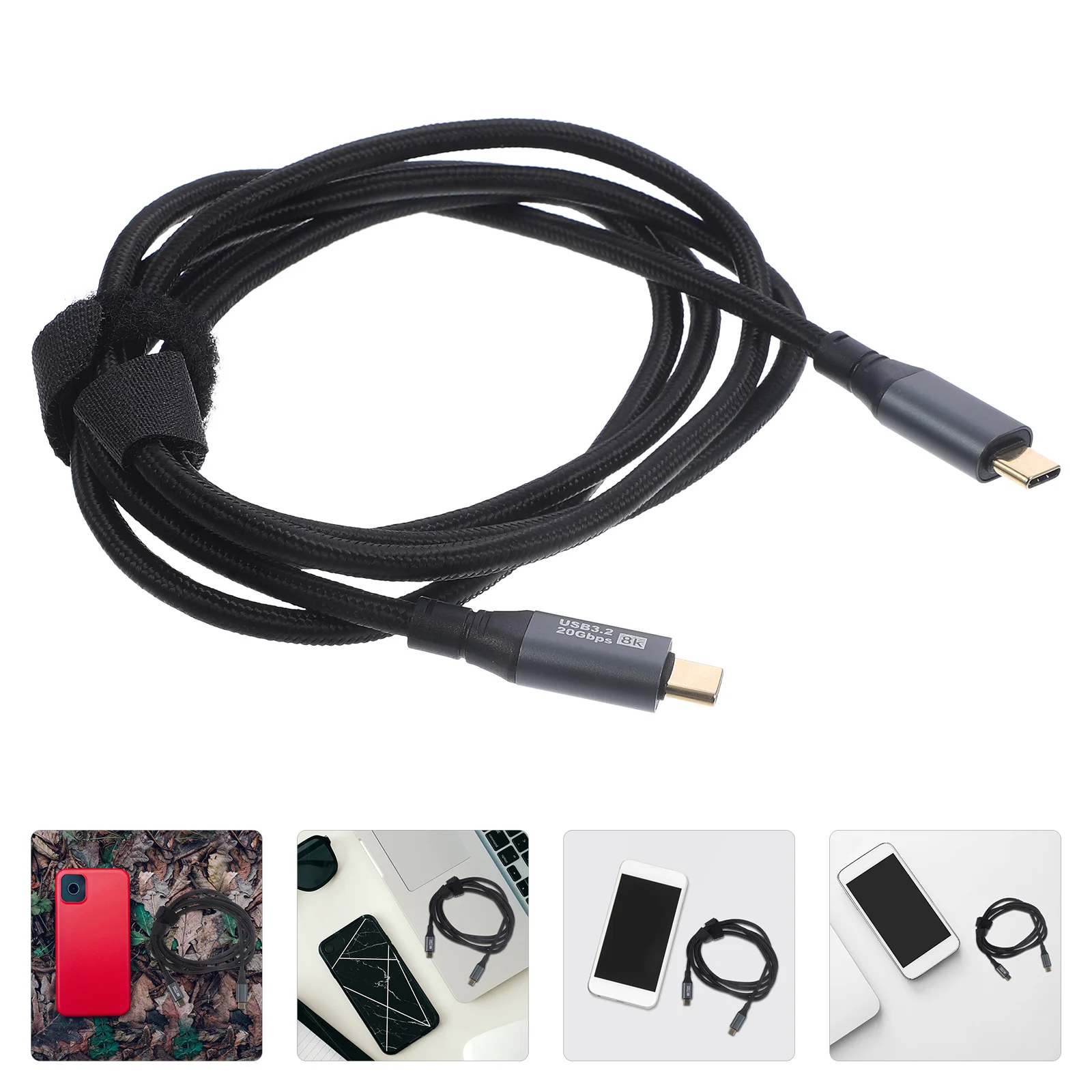 

Type-C Data Cable 100W 20gbps USB 32 High Speed Charging Sync Durable Braided Wire 8K Data Cable Phone Charging Lines