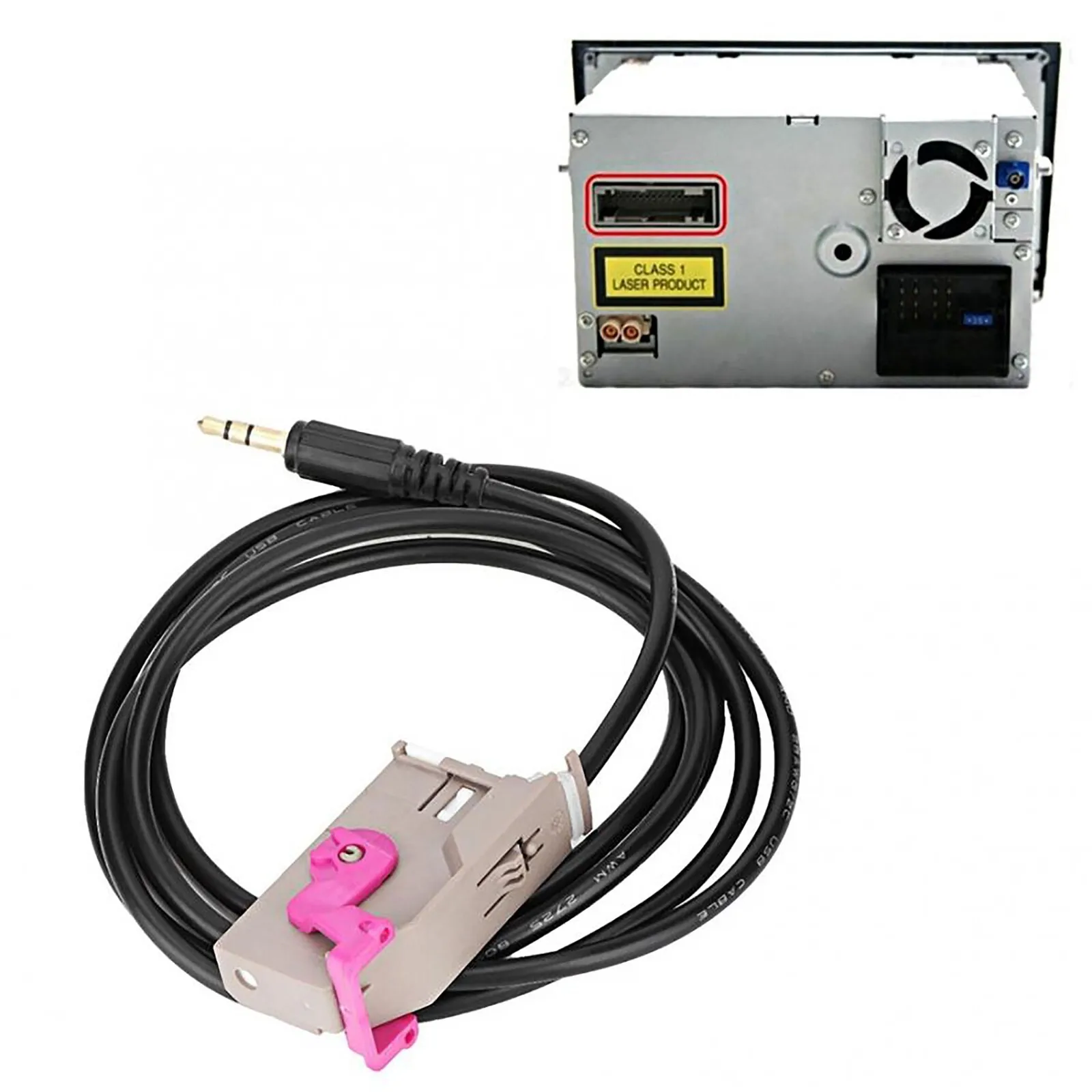 for Audi AUX cable adapter 3.5mm jack for RNS-E Navigation Plus A2 A3 A4 A6 A8 TT R8