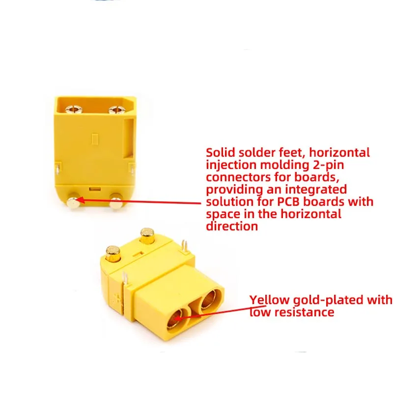 5Pcs Amass XT90PW-F/M male and female horizontal PCB version high-current model aircraft lithium battery connector