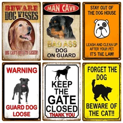 Warning Danger Metal Signs, Vintage Wall Plaque, Dog, Cat Poster, Pub, Bar, House Painting, Man Cave Decor