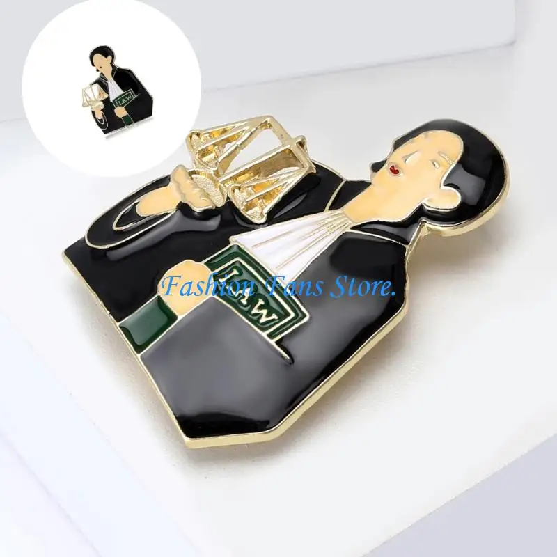  Sturdy Alloy Attorney Lapel Pin Symbolizing Justice Gift