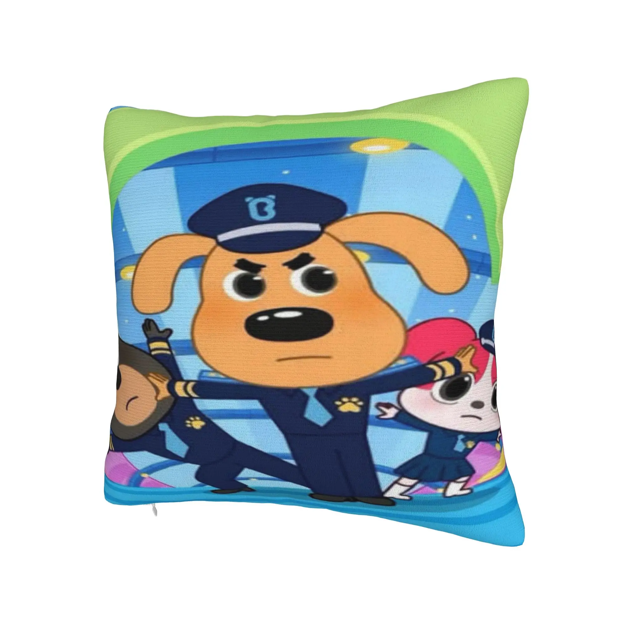 Sofa Decorations Safety Sheriff Labrador  Pillowcases Merch  Pillow Cover Square Multiple Sizes