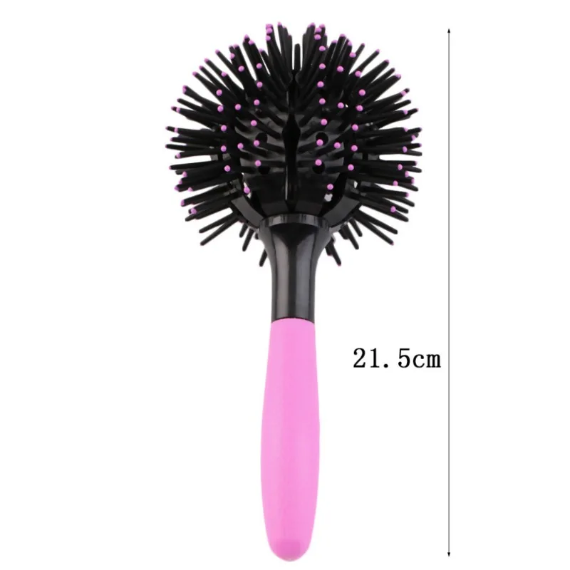 Pente de cabelo redondo resistente ao calor, Maquiagem do salão, 360 Degree Ball Styling Tools, Escova de cabelo mágica desembaraçante, 3D