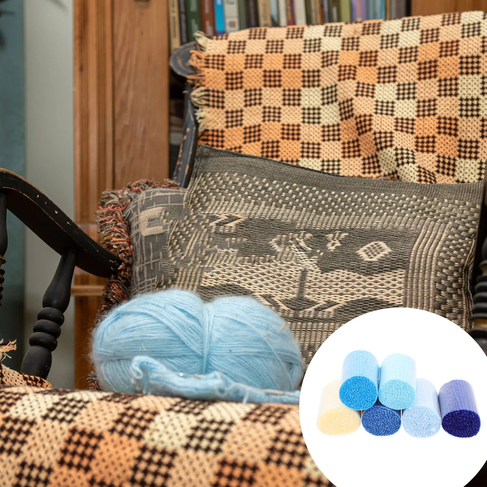 

6Pcs Embroidery Yarn Craft Supply Soft Acrylic Fiber for DIY Latch Hook Rug Decor Pre-Cut Yarn for Pillows Blankets