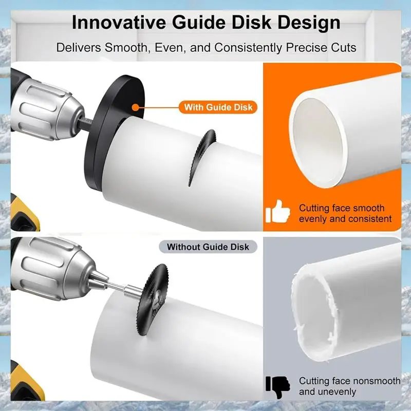 

Резак для внутренней трубы из ПВХ в горячем стиле 2025 года, набор масштабированных режущих инструментов — регулируемый глубиномер, 6 черных лезвий, черный шестигранник 10,16 дюйма