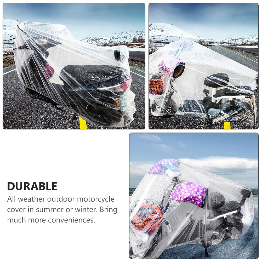 

4Pcs Waterproof Motorcycle Cover Dust Proof Bike Protective Cover All Weather Outdoor Disposable Protection for Dirt