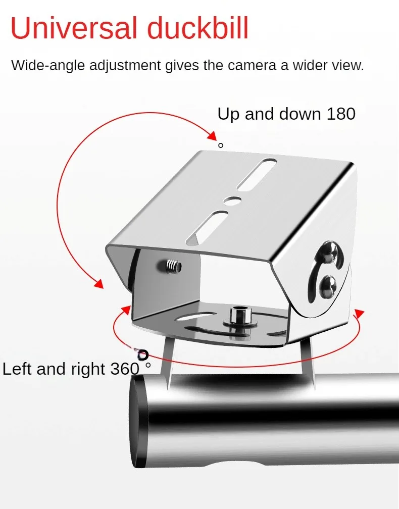 Imagem -04 - Suporte de Parede Universal em Montagem da Câmera Cctv Suporte Vertical do Pólo Cabeça de Duckbill 360 Graus Ajustável Aço Inoxidável