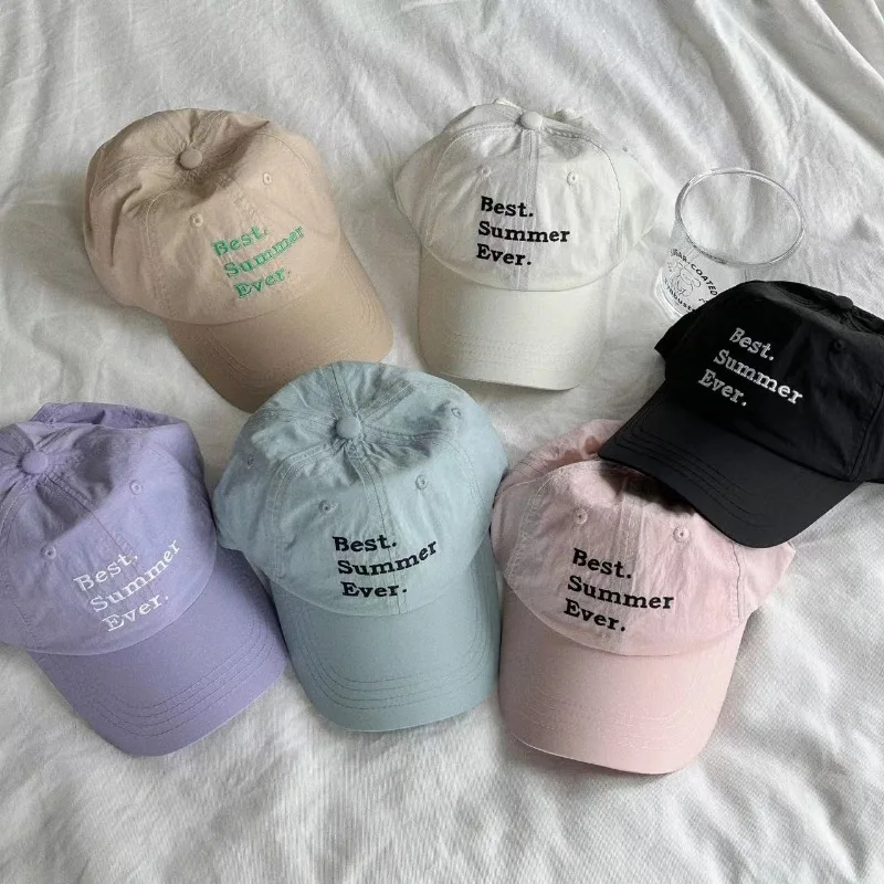 

2024 New Summer Light and Quick-drying Outdoor Sun Hat Men and Women Letter Embroidery Casual Adjustable Versatile Baseball Cap