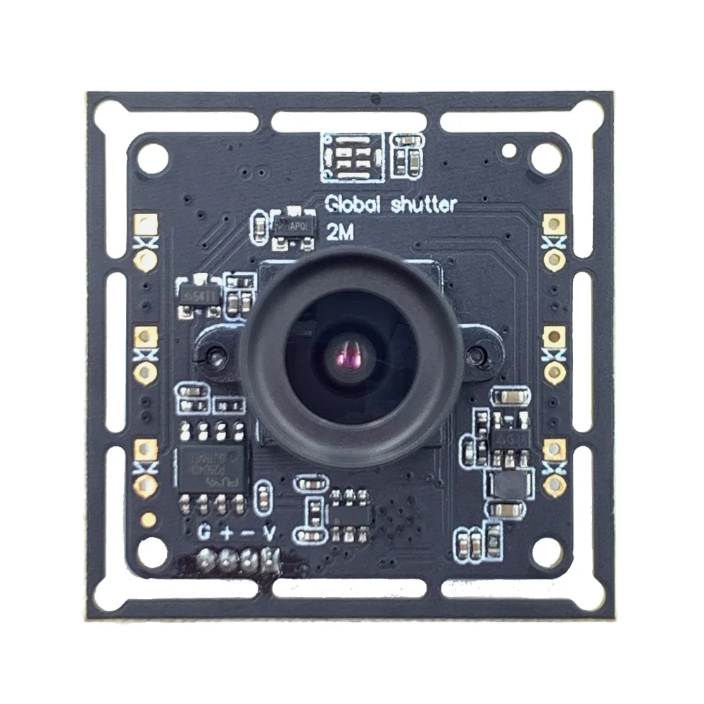 2026 Factory Price 2.0MP Low lux 0.1 1600*1200 with 60fps 32*32mm Global Shutter Color USB Camera Module,180fps Can Be Adjusted