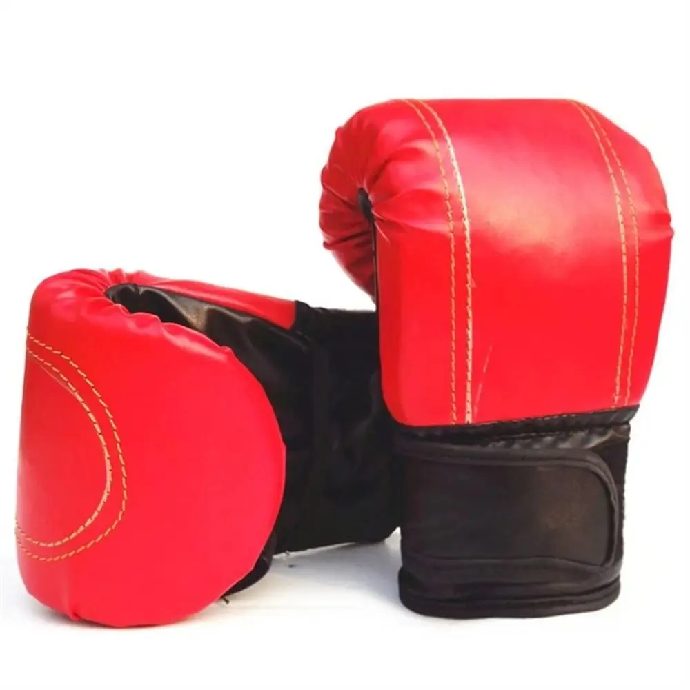 Comfortable PU Leather Boxing Gloves Sponge Red Boxing Gloves Men Black Fighting Training Glove Men and Women