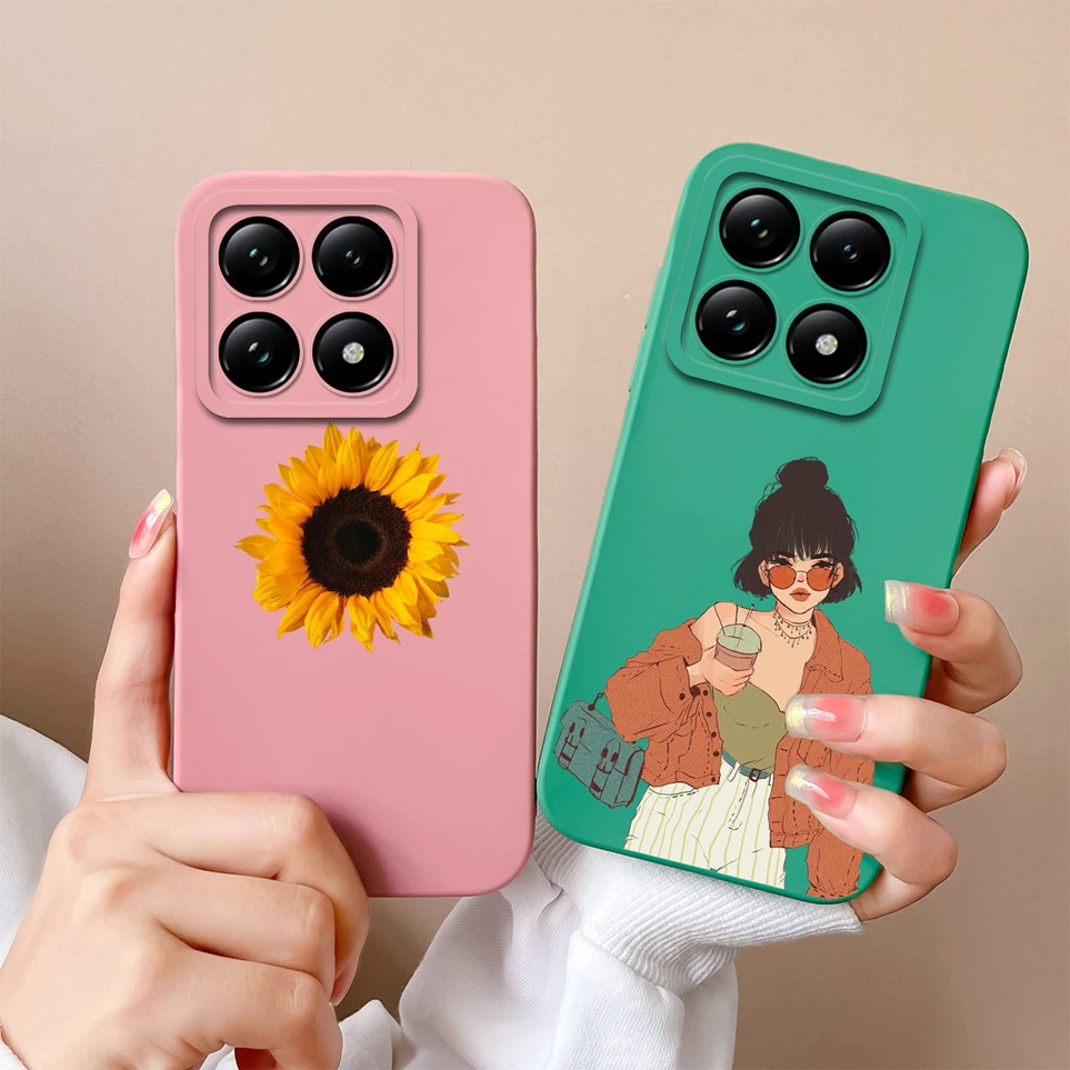 For Xiaomi 14T 14T Pro 14 14 Pro Phone Case Flowers Soft Silicone Back Cover For Xiaomi 14Pro 14 Coque MI14T Fundas 14TPro Cases