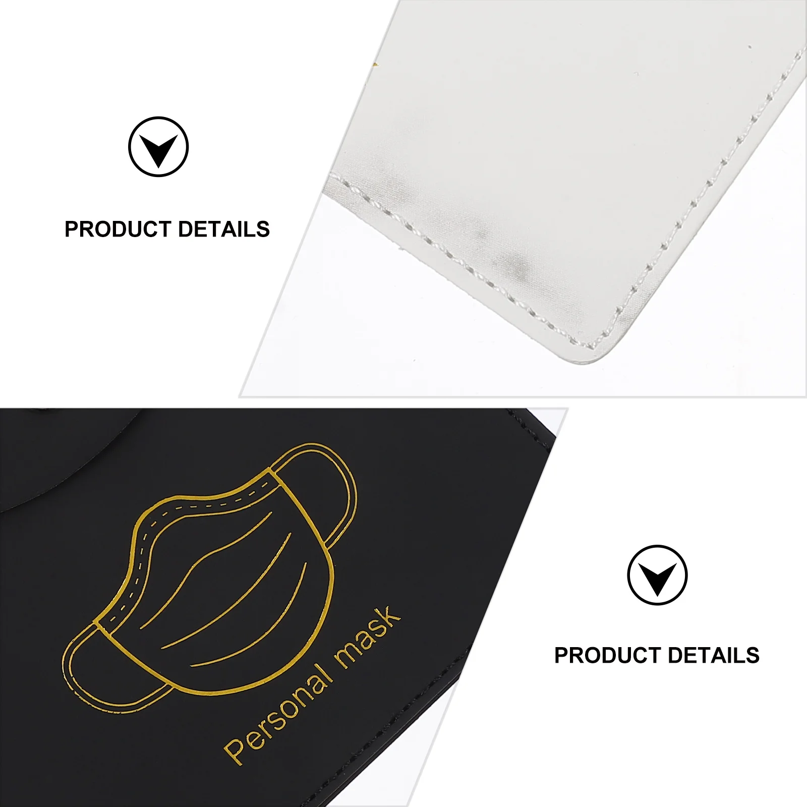 

2 Pcs Mask Storage Bag PU Bags Container Facial Pouch for Pouches Face Portable Containers