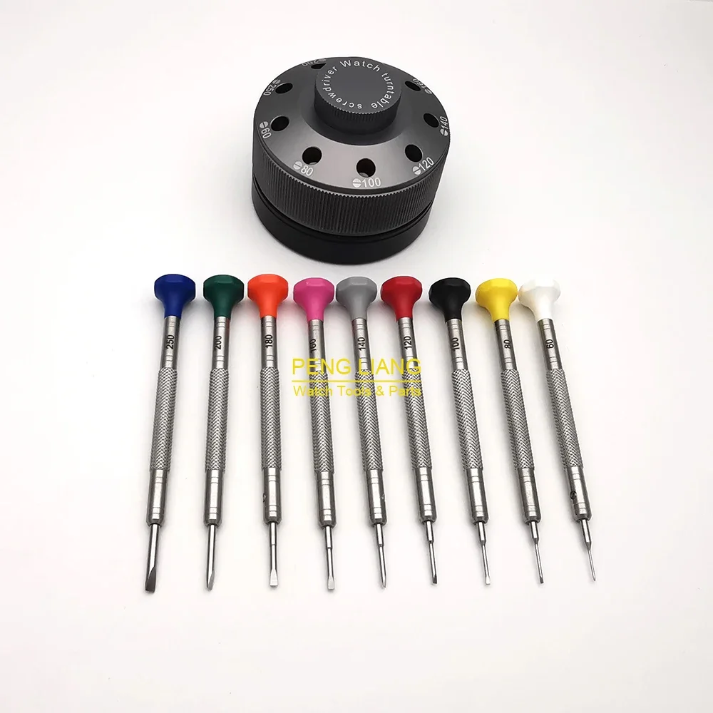 Herramientas de relojero, herramientas de reparación de relojes, kit de destornilladores de alta precisión 9 piezas con hojas de repuesto, en destornilladores de alta calidad