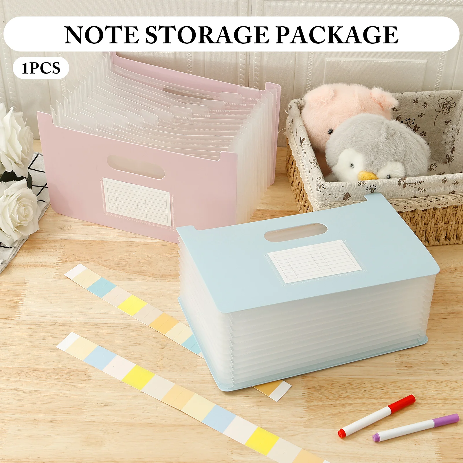 

Expanding File Folder 12 Pockets Accordion A4 Letter Size Portable Document Organizer Waterproof Document Holder for Office