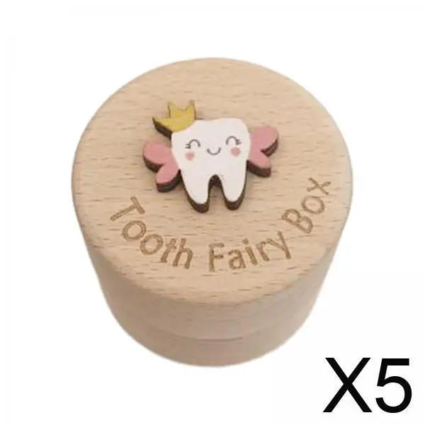 

Wooden Tooth Collection Box Kids Teeth Organizer Fetal Hair Holder Case for Baby Memory Keepsake