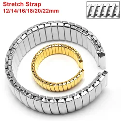 Metal Elastic Strap 12mm 14mm 16mm 18mm 20mm 22mm Stainless Steel Stretch Expansion Watch Band Men Women Wristband Accessories