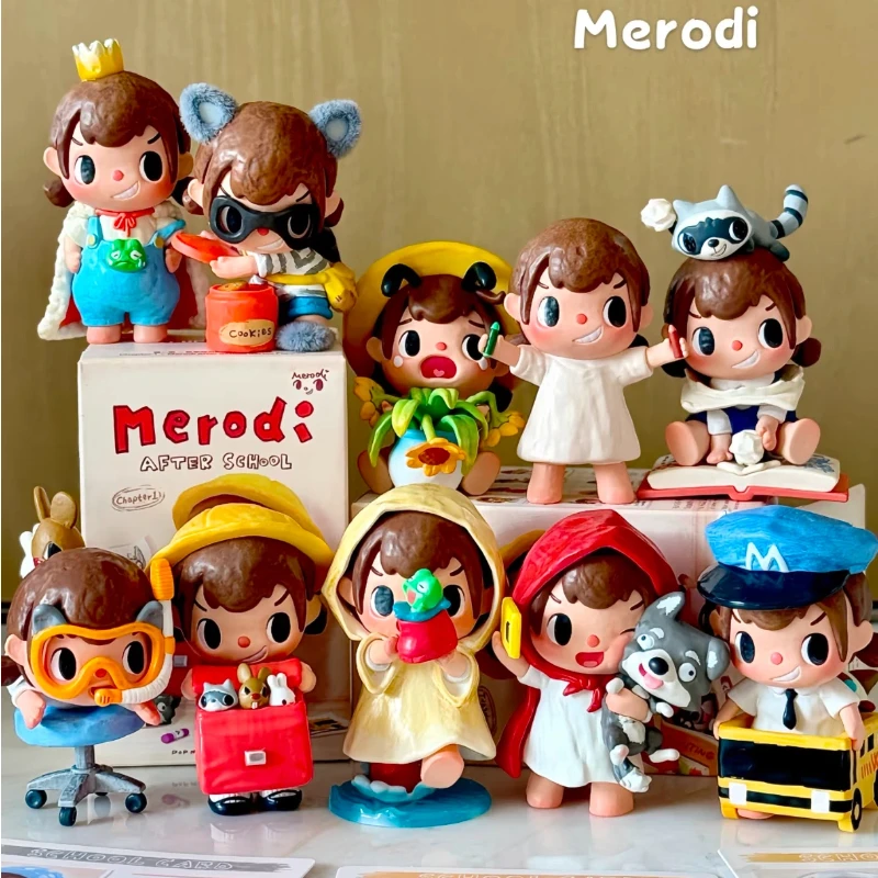 

Коллекционная игрушка-сюрприз Pop Mart Merodi After School Series: милые фигурки, декор для рабочего стола, кавайные куклы, подарок на день рождения