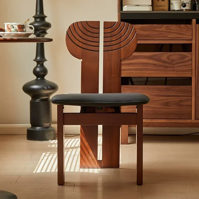 Silla de Comedor de madera maciza Wabi-sabi, Silla de Comedor Vintage francesa de diseño con respaldo para cafetería, muebles para el hogar, Silla Comedor Sedie