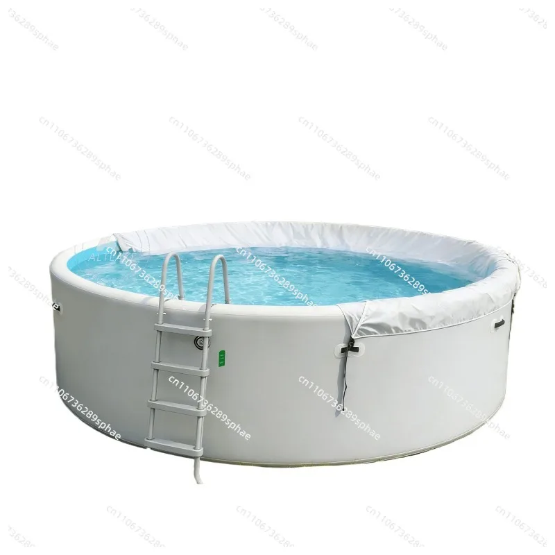 Inflatable swimming pool Large thickened swimming pool with ladder and constant temperature with heater