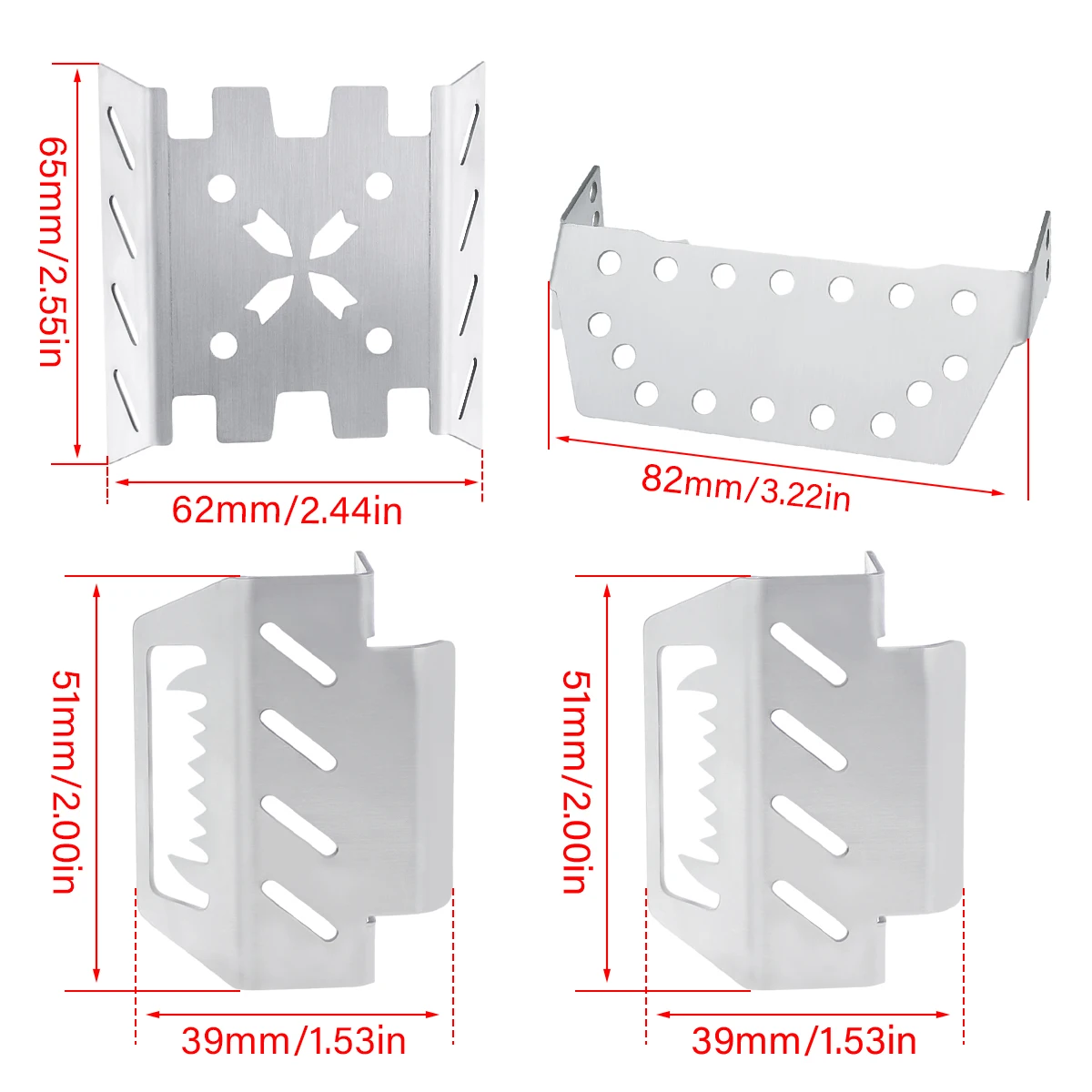 Metal Chassis Armor Axle Protector Plate for 1/10 YK4102 YK4103 1/8 YK4082 YiKong RC Crawler Upgrade Parts