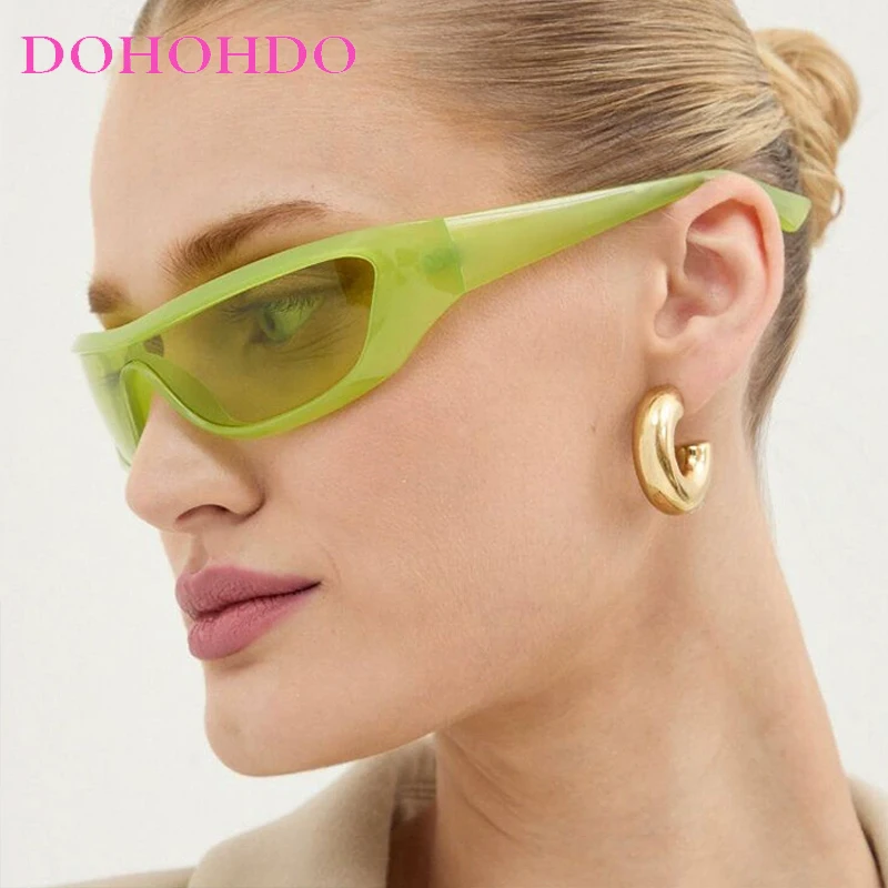

Retro Fashion Punk One Piece Sunglasses Women Men Trend Luxury Brand Designer Outdoors Small Frame Shades Driving Goggles UV400
