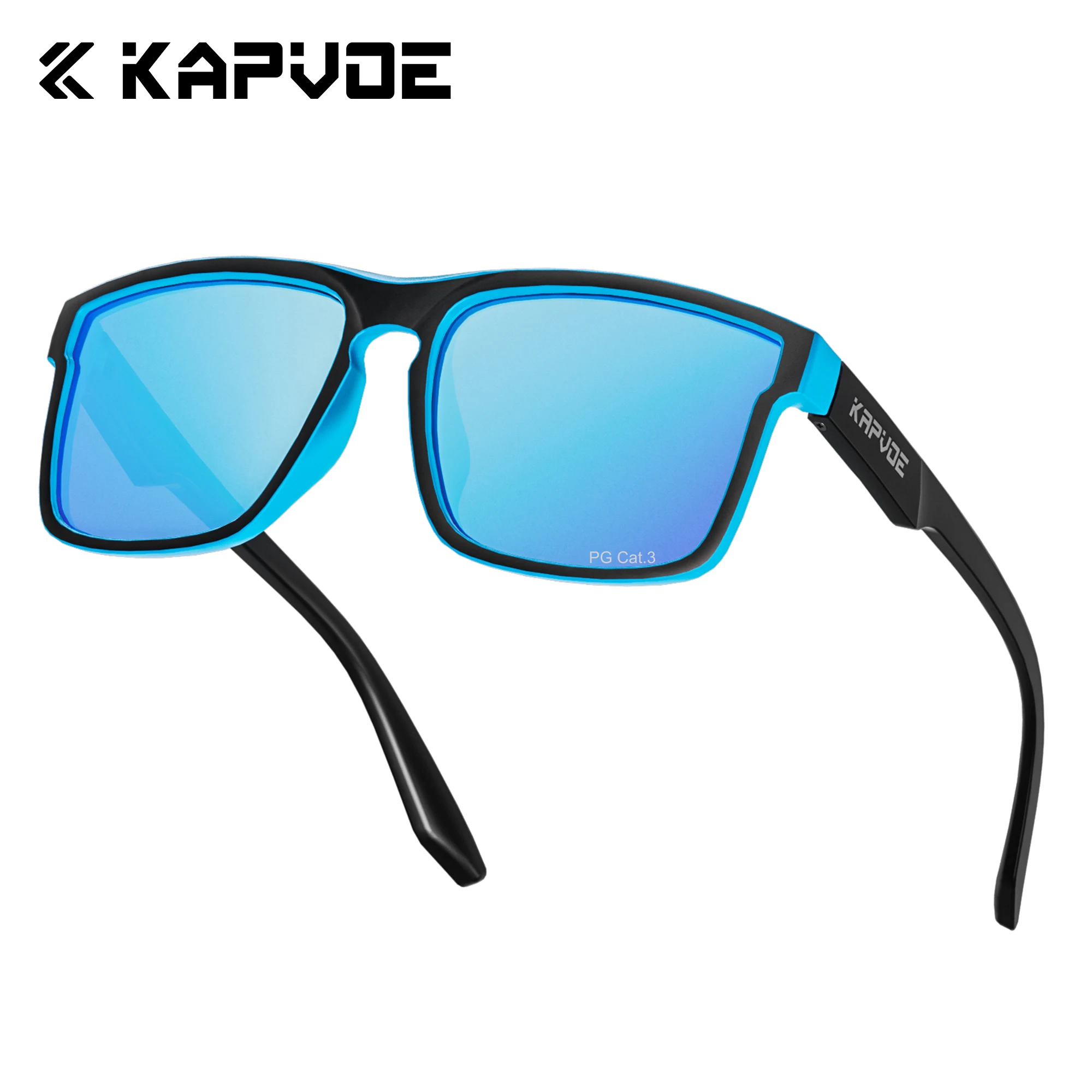 Kapvoe Herren-Sonnenbrille, modisch, polarisiert, Retro-Fahrradbrille, UV400-Brille für Damen, zum Fahren, Klettern, Outdoor-Sport, Sonnenbrille