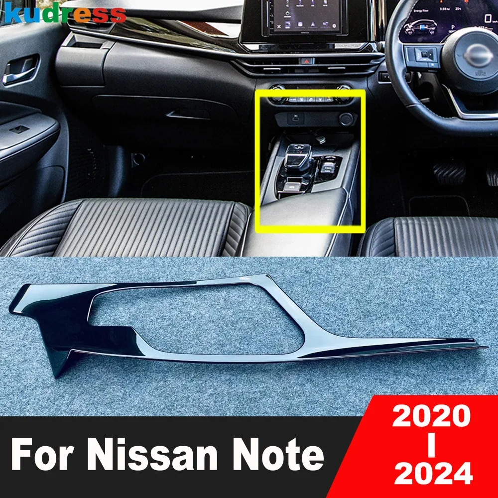 

Для Nissan Note 2020 2021 2022 2023 2024 черная центральная консоль коробка переключения передач Панель крышка отделка внутренние молдинги аксессуары