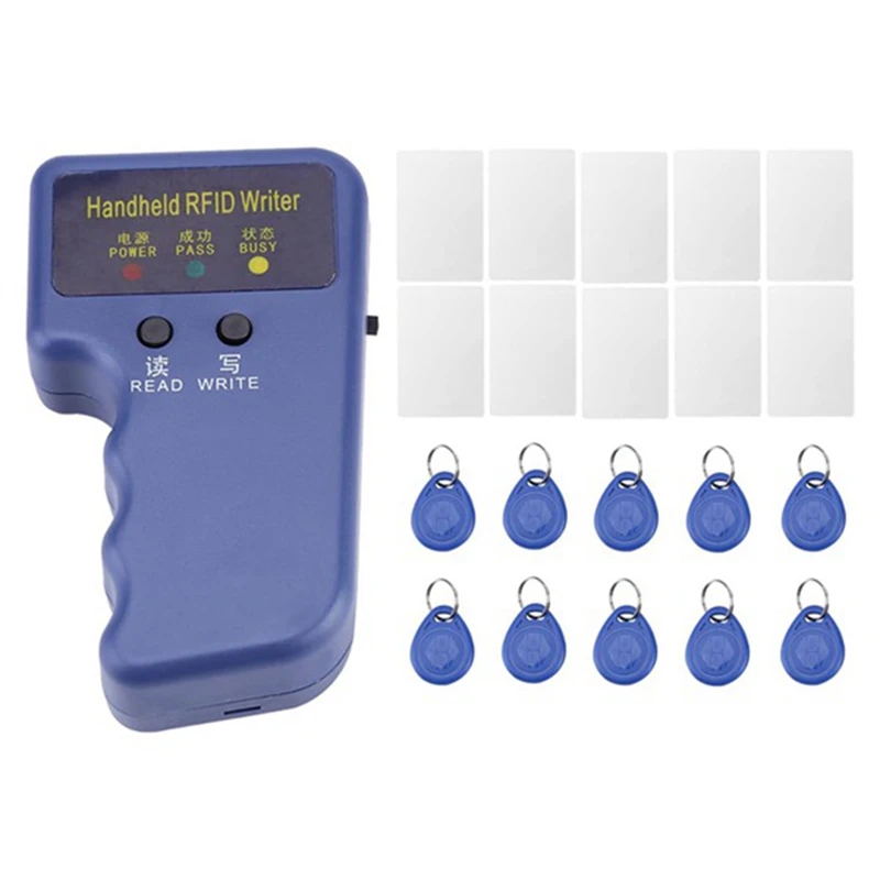 

125Khz RFID Reader Writer Handheld HID RFID Copier RFID Duplicator Plastic For 125Khz ID And HID Cards Key Fobs