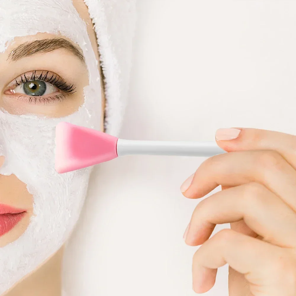 Cepillo para máscara Facial de cabeza, aplicador de silicona, cuchara, espátula, palo doble agitador, cuidado de limpieza Facial de la piel para mujer, herramientas de maquillaje para el hogar