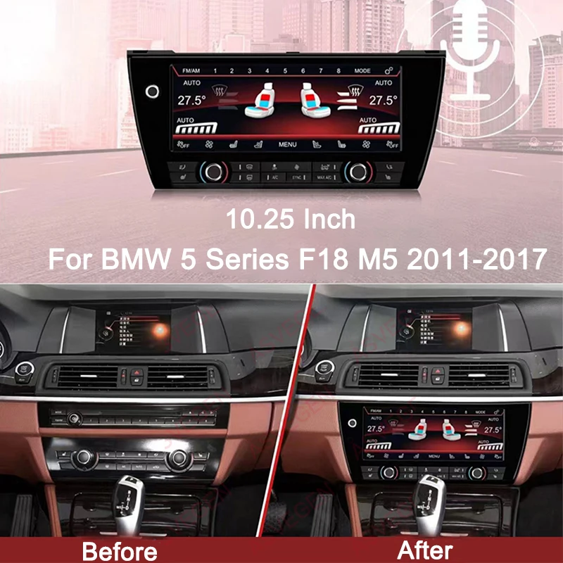 10.25 Inch Air Conditioner Control Panel LCD Touch Screen Climate Switch Control Center Board for  5 Series F18 M5 2011-2017