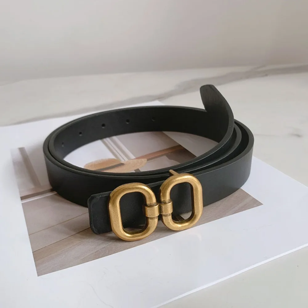 

Trendy Design Adjustable Women's Belt Alloy Buckle High Quality Waist Strap PU Leather Waistband Casual Wear
