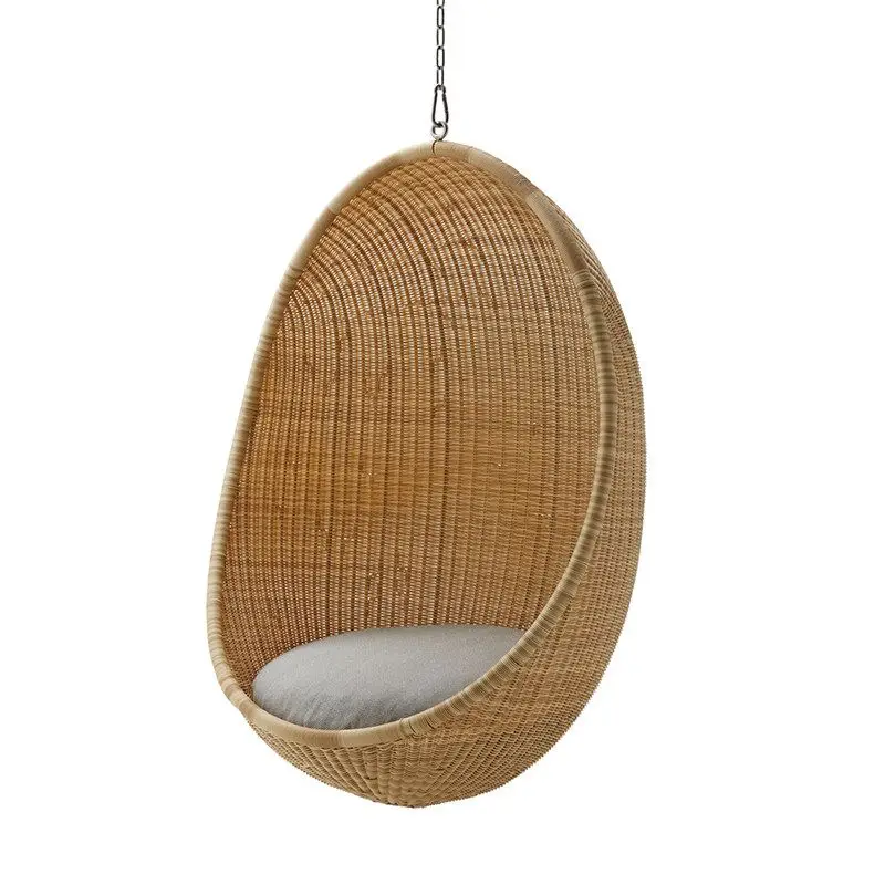 B & B outdoor egg-shaped chair, rattan bird's nest waterproof indoor adult cradle, balcony swing