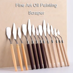 Juego de cuchillos de pintura al óleo de acero inoxidable, espátula para manualidades artísticas, cuchillo de paleta, cuchillo mezclador de pintura al óleo, herramientas de arte, 7 piezas