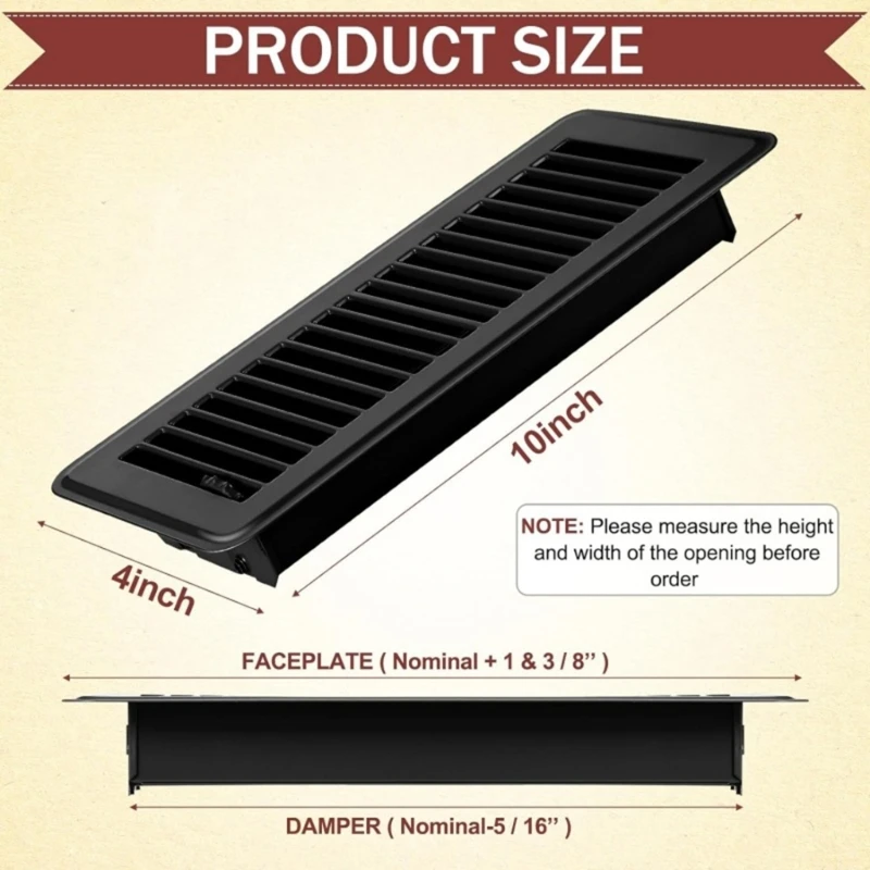 Coperture per registro a pavimento Facile Regola Damper Copertine ventilazione a casa facile Regola smorzatore per kxre