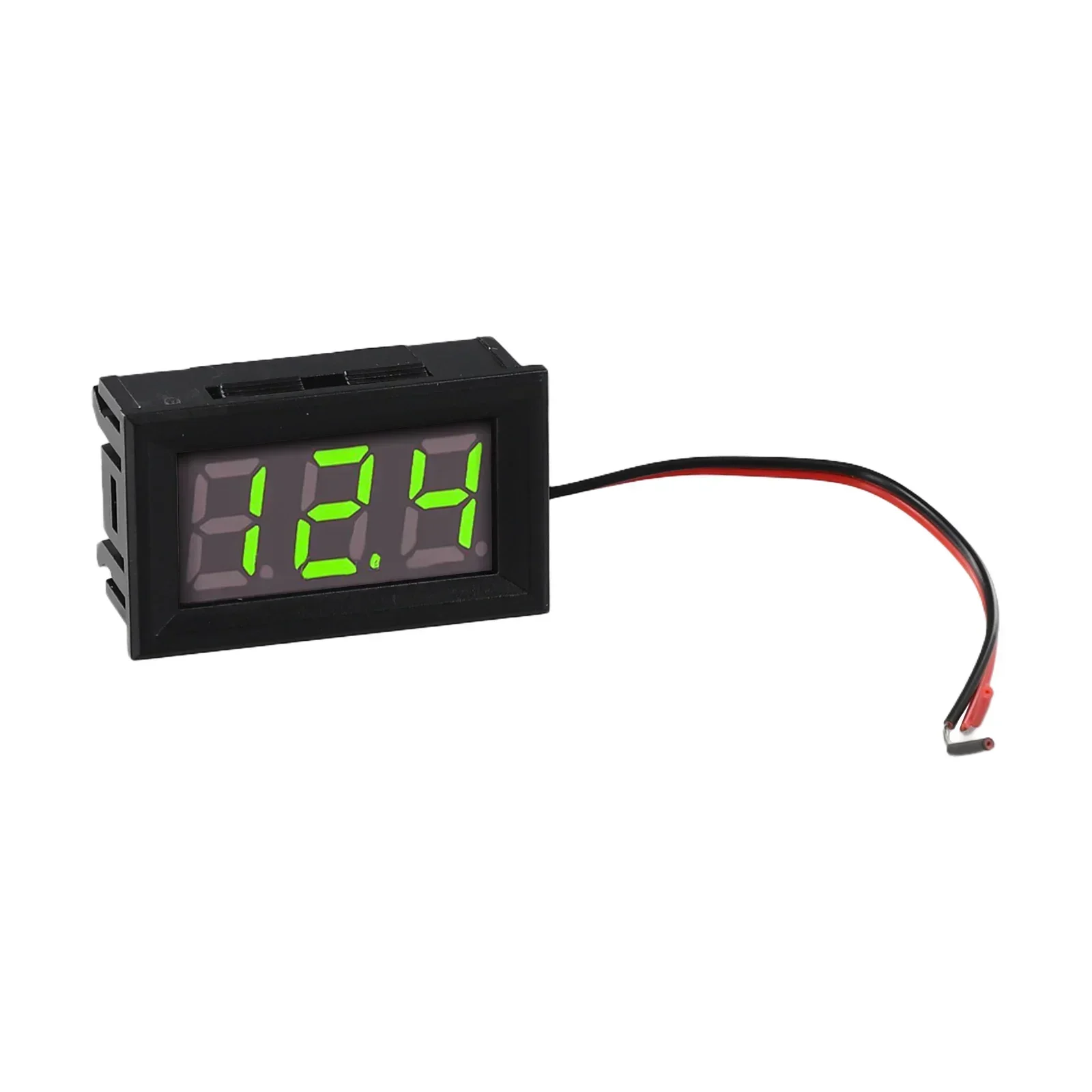 Meja voltase LED 0.56 inci, alat listrik pengukuran Voltmeter 2 garis DC voltase Merah Biru Hijau DC 5-120V 1 buah