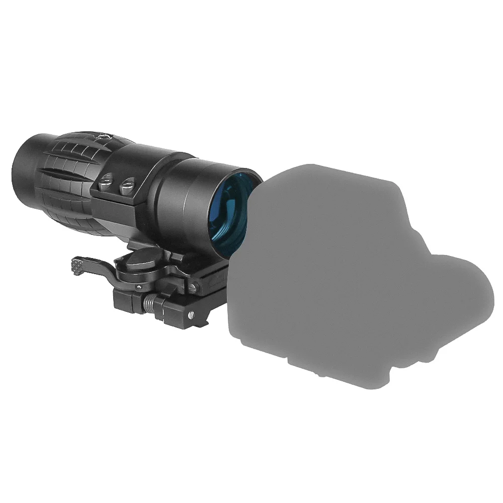 SPINA OPTICS المكبر التكتيكي 3X لنطاق بندقية الرؤية ذات النقطة الحمراء مع ملحقات الصيد القابلة للطي إلى الجانب