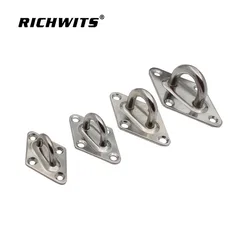 Stainless Steel Boat Diamond Pad Eye Plate Marine Grade 304/316  Boat/Yacht 5mm 6mm 8mm 10mm