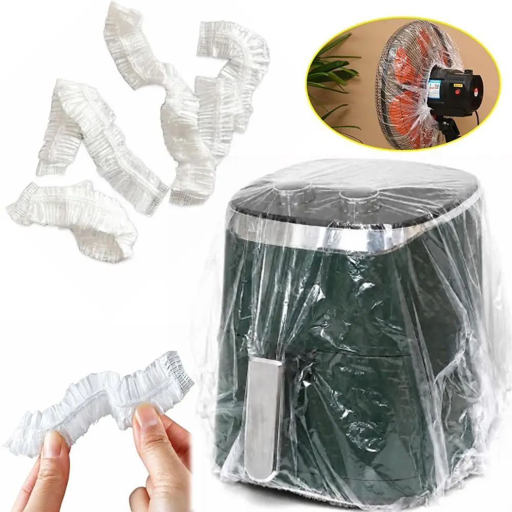 10Pcs High-elasticity Dustproof Cover Thickened Transparent Disposable Dust Covers Dustproof Disposable Protective Plastic Cover