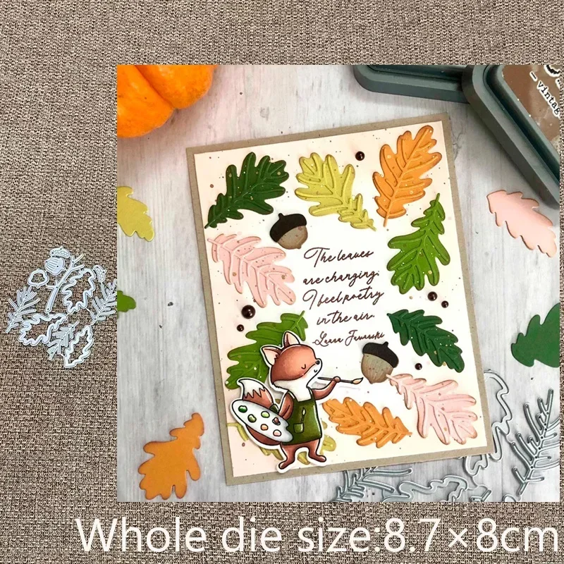 

New Design Craft Metal stencil mold Cutting Dies Autumn Leaves decoration scrapbook die cuts Album Paper Card Craft Embossing