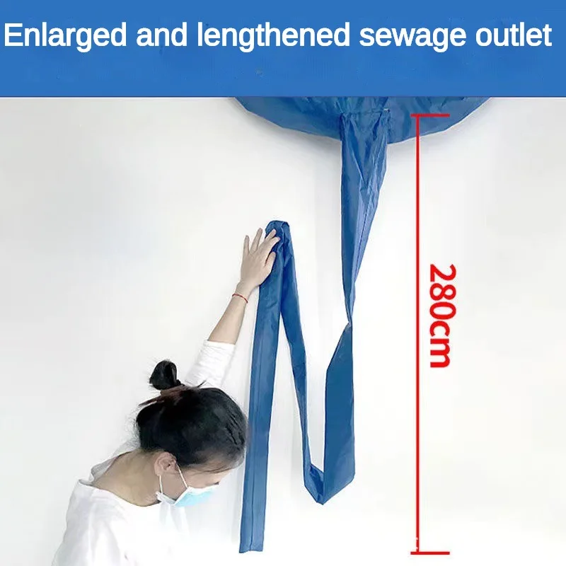 Air Conditioning Cover Washing Wall Mounted Air Conditioner Cleaning Protective Dust Cover Clean Tool Suitable for 1-3P Clea Bag