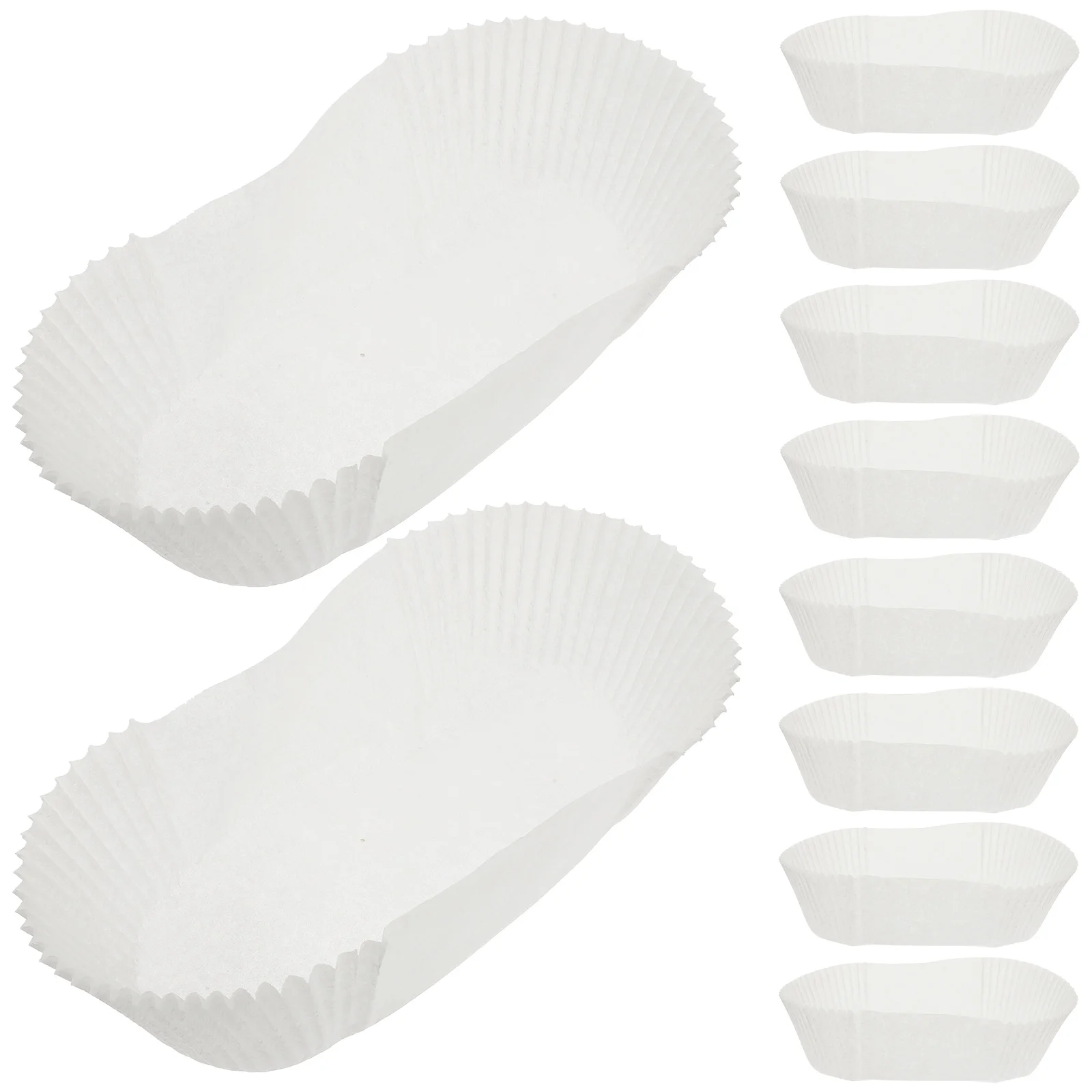 40 Pcs Cake Cup Large Tray Decor Paper Cups Mini Loaf Pan Food Wrapping Greaseproof