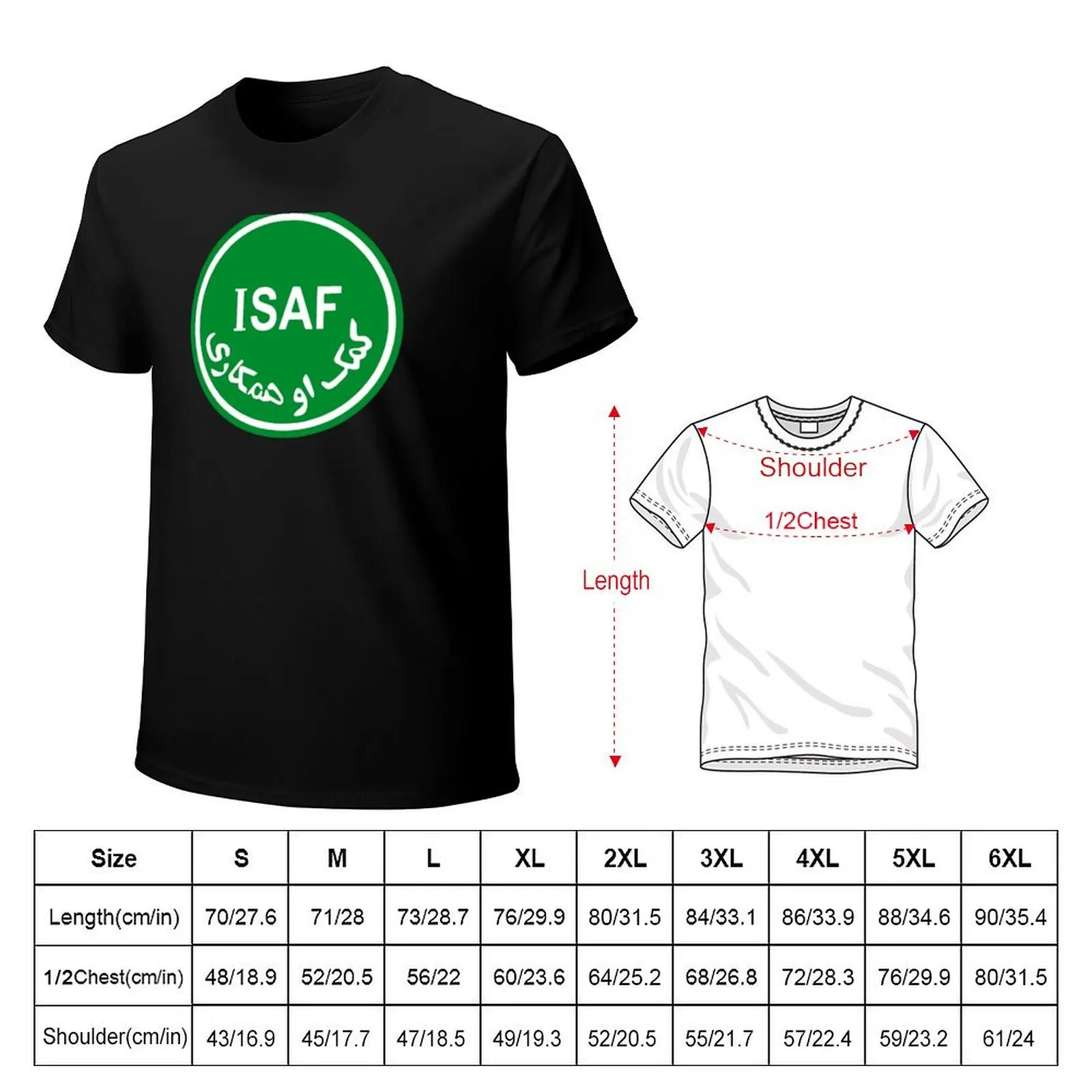 ISAF INTERNATIONAL SECURITY ASSISTANCE FORCE T-Shirt Plus Size All Match Tee Shirt