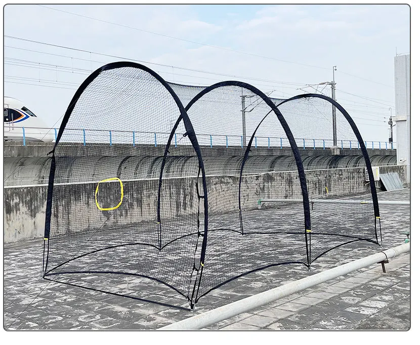 Baseball Batting Cage Net, Portable Frame, 20x12x10FT Practice Net for Hitting Training