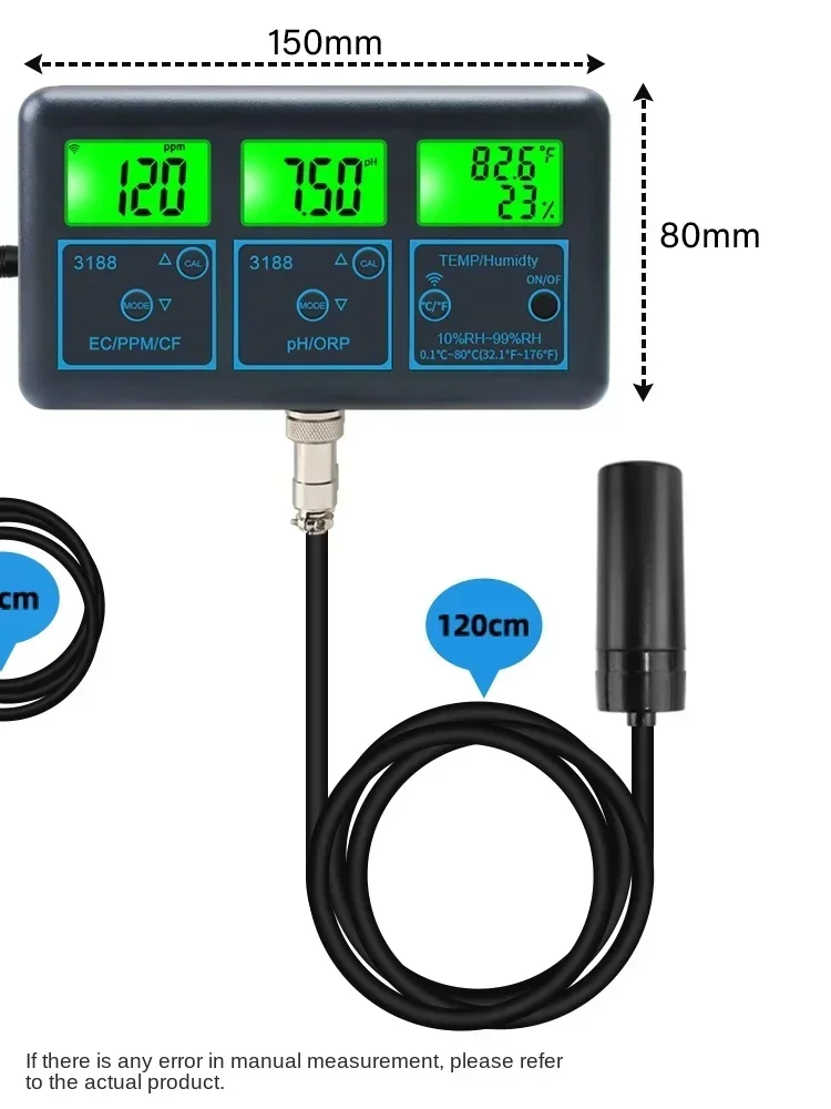 

Hot SalesIntelligent Graffiti WIFI Water Quality Monitor PH Detection Of Nutrient Solution For Hydroponic Of Seven-in-one Fish T