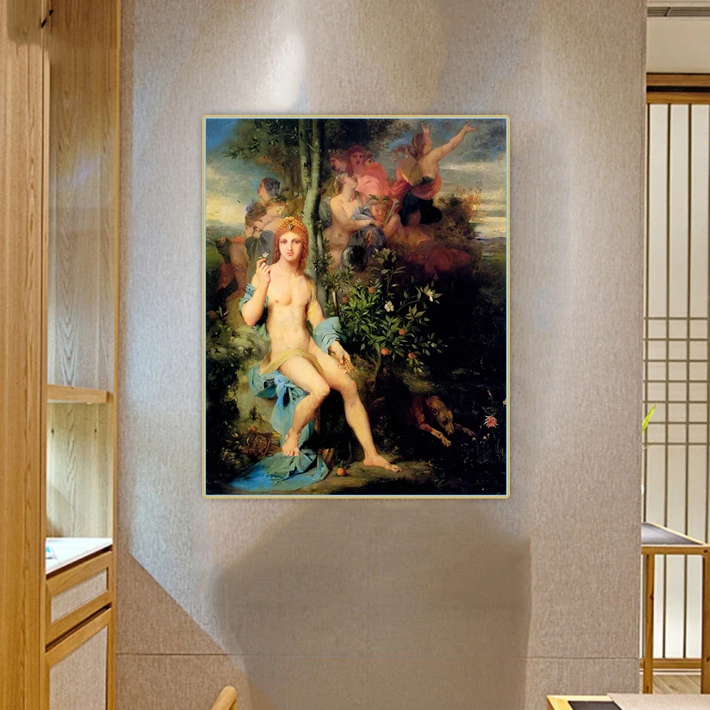 Apollo and The Nine Muses by Gustave Moreau Canvas Art Oil Painting Artwork Aesthetic Picture Wall Hanging Decor Home Decoration